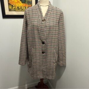 Old Navy Women's Large 2 Button Peacoat Jacket Wool Blend Black Gray Burgundy